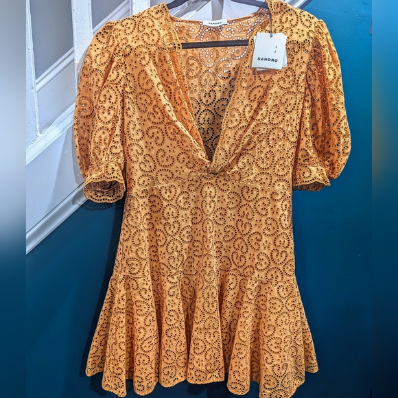 NEW With Tags! Sandro Kendral Orange Dress - Picture 1 of 6